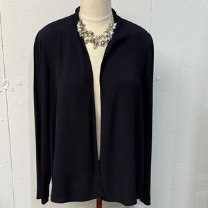 Eileen Fisher Size M Navy Blue Lightweight and Flowy Layering Open Jacket